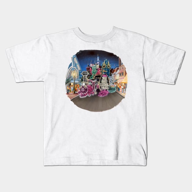 Main Street Electrical Parade Kids T-Shirt by Edumj